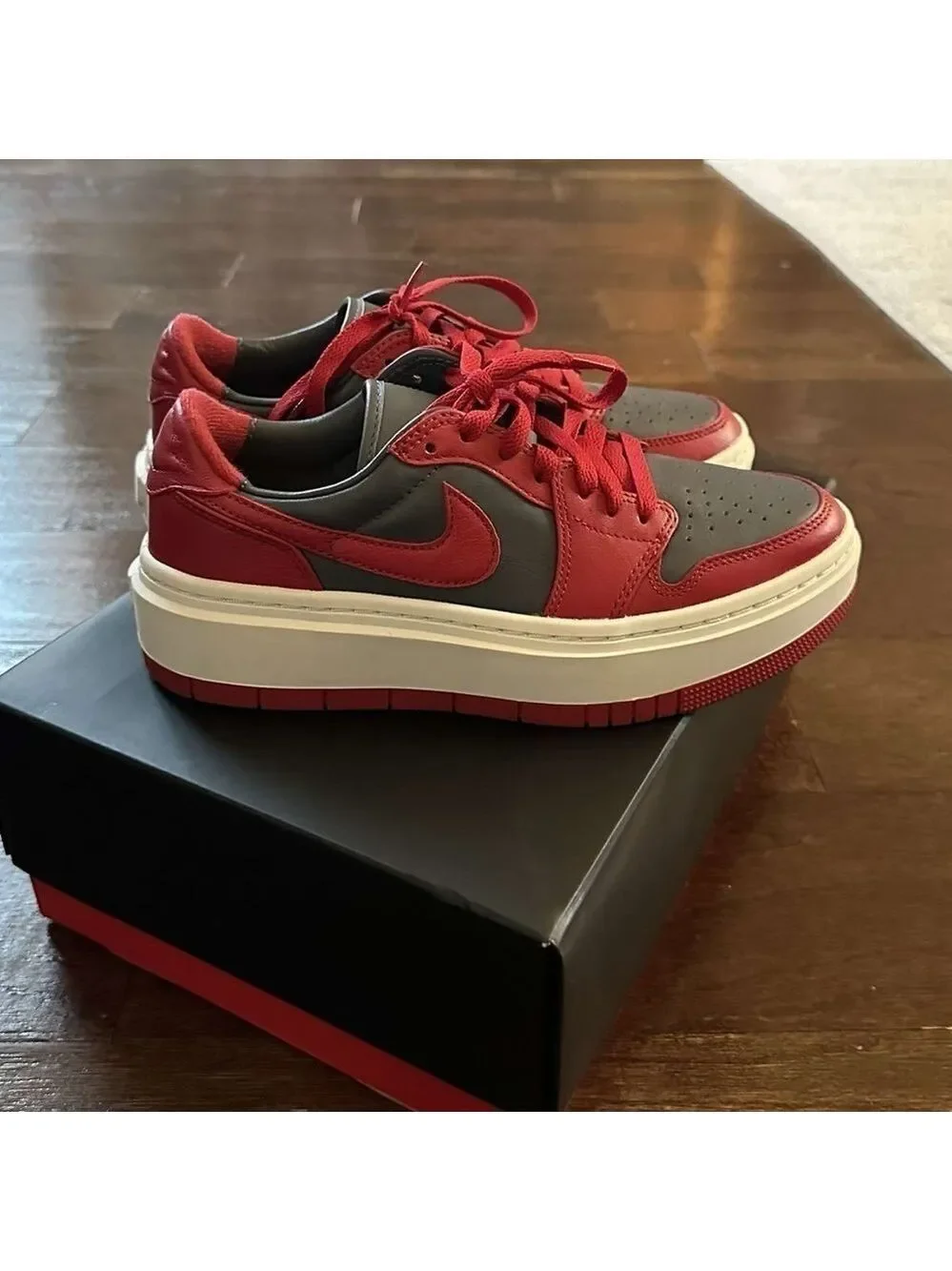 Nike Air Jordan 1 Elevate Low W7.5 Red Gray LN - Picture 7 of 13
